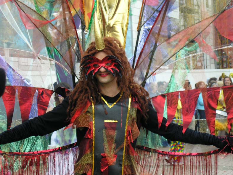 Leading the carnival-style Pride parade in Birmingham