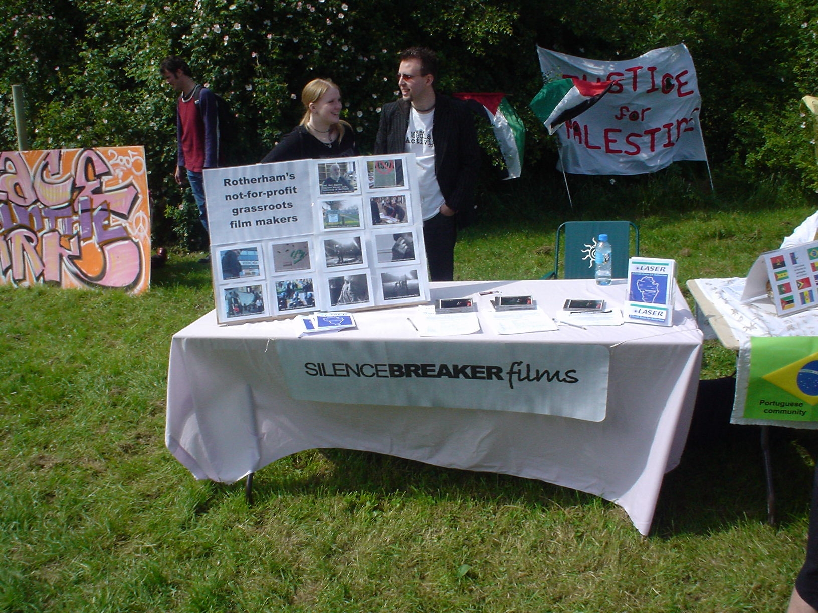 SilenceBreaker Films stall - reason for police presence