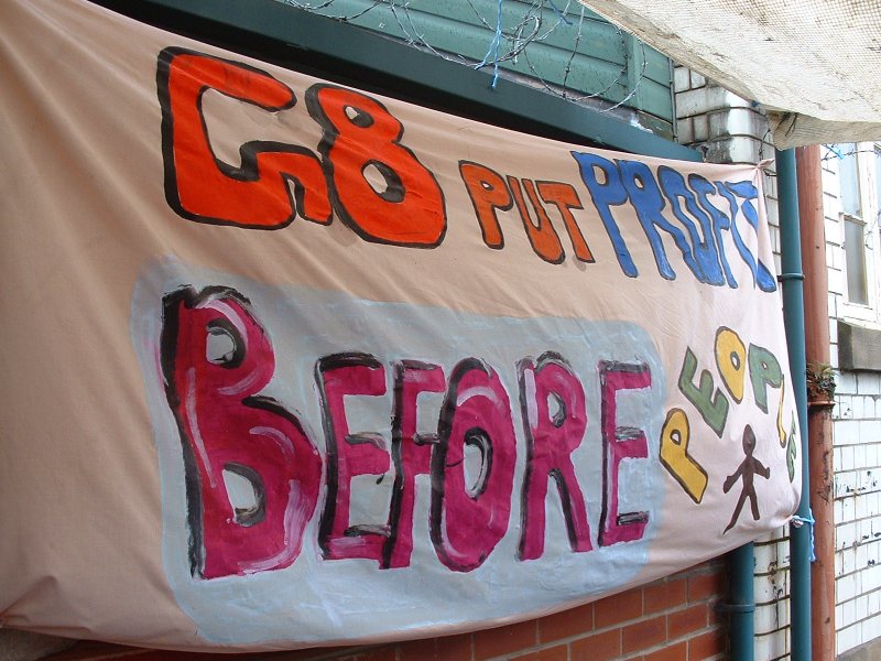 G8 Put Profit before People