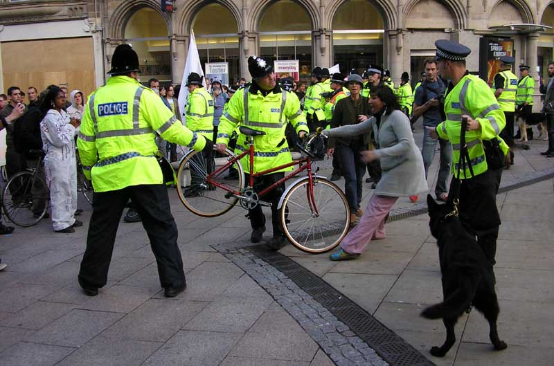 policeman don't like biking women...!