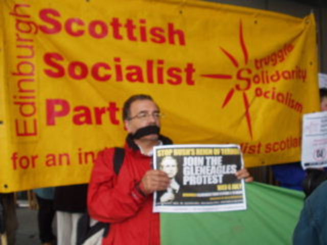 Scottish Socialist Party banner.