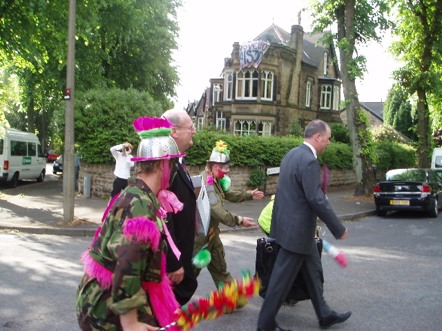 Clown escort for extra security