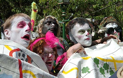 Clowns study map of Gleneagles