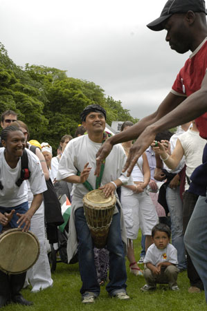 not the only drummers marching