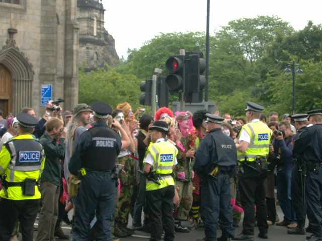 clown army in action