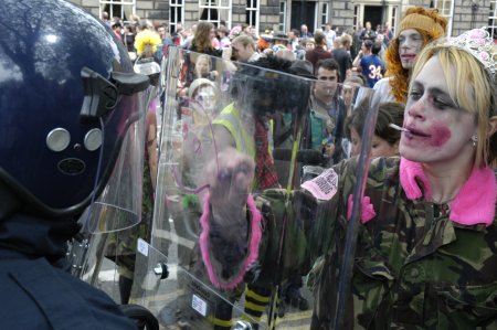 making police smile?