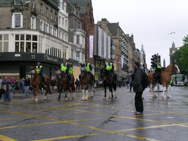 police horses on Princes Street