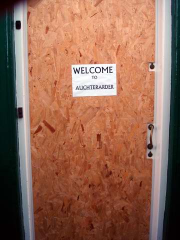 Some shops were boarded up in anticipation