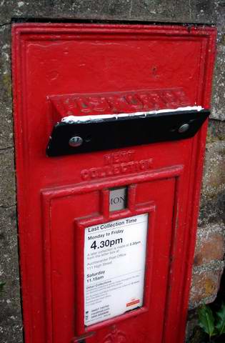 Letter boxes were sealed