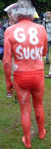 And only wearing pants