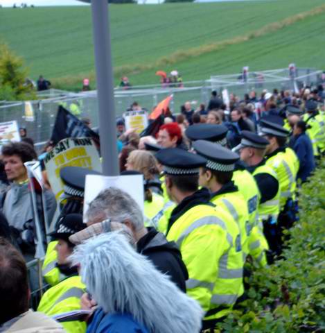 Meanwhile a few enter field