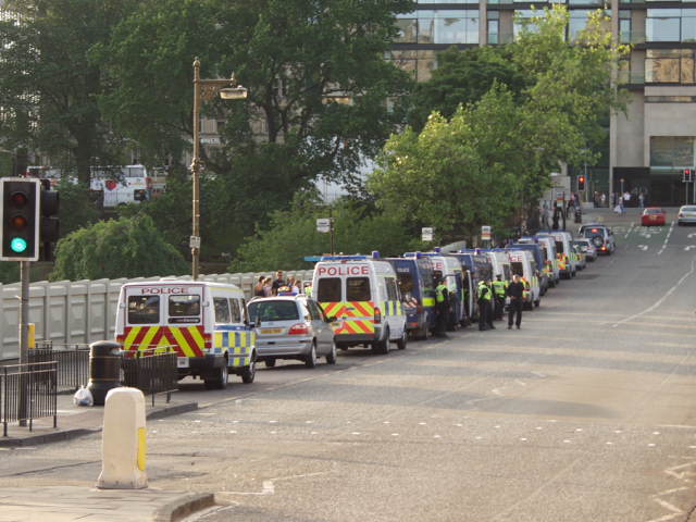 massive police presence