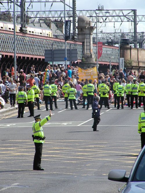 Crowd On Bridge