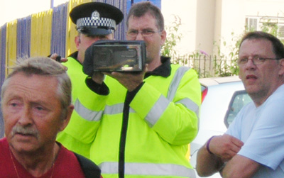 Police videoed the march