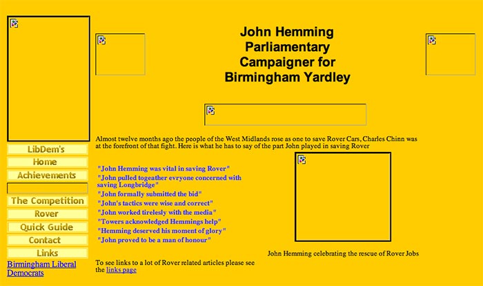 archived link of Hemming's 'rover' page