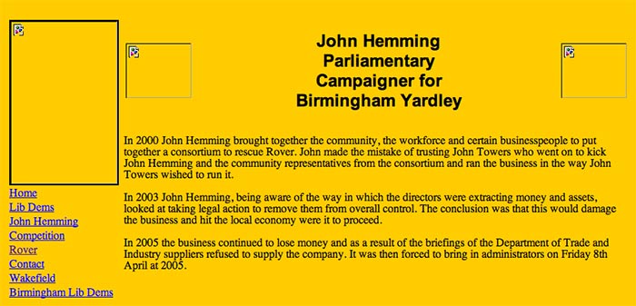 changed 'rover' page