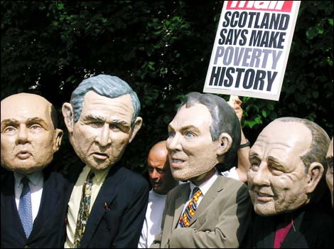 Masks of the G8 leaders