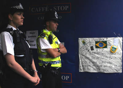 police and banner