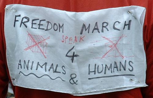 Freedom march for animals and humans