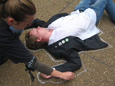 Chalking the outline