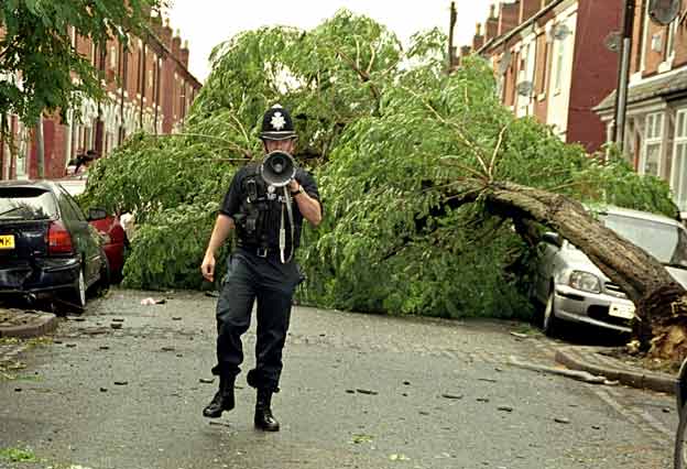 Clifton Rd evacuation Stoney La end, Sparkbrook