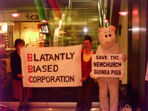 Outside the BBC in The Mailbox