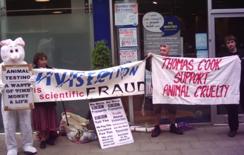 Outside Thomas Cook in Martineau Place