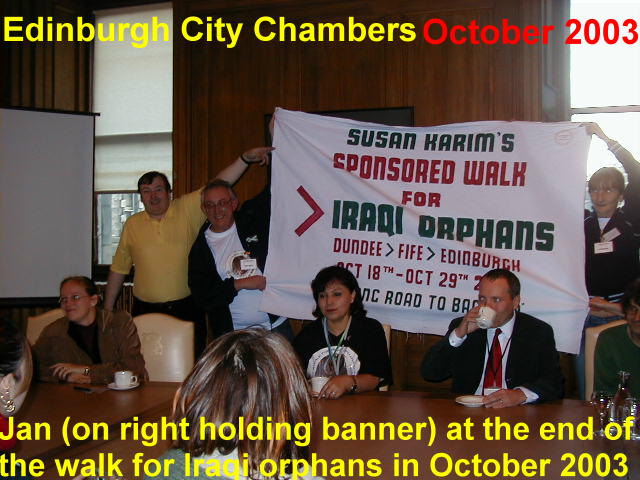 Jan at Edinburgh City Chambers in 2003.