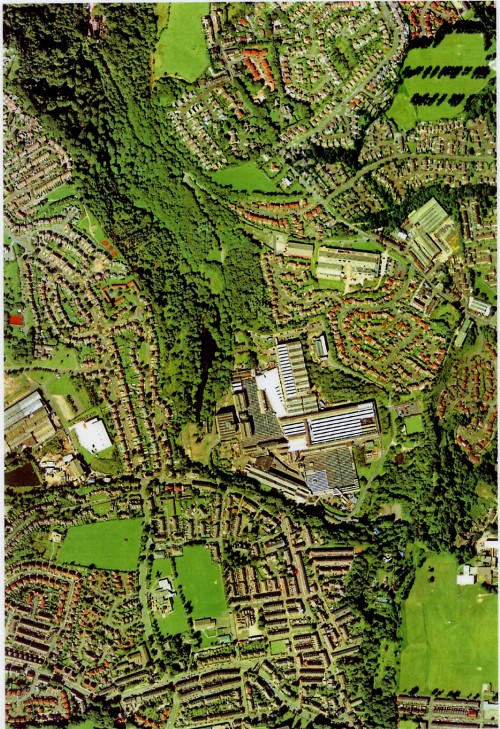 An Aerial view of the Spodden Valley, Rochdale UK