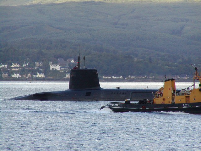 A Trident submarine seen the previous week
