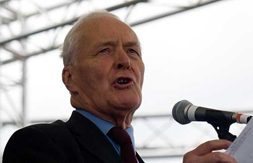 Tony Benn gives a powerful delivery