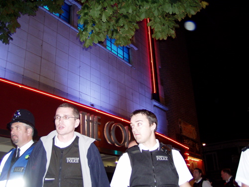 cops infront of the pub