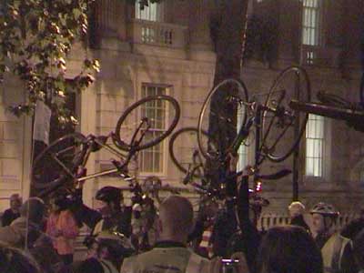 By Downing Street, again with sound system.