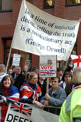 Yes thats the same George Orwell who went to Spain to kill fascists.