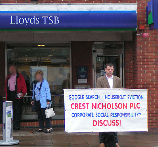 Protest Lloyds TSB Crest Nicholson Plc Corporate Social Responsibility