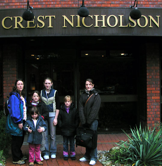 Evicted Family Gather to Present Appeal to Crest Nicholson