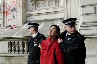 Milan Rai arrested for Foriegn Office action