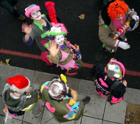 To escape from clowns, climb a tree