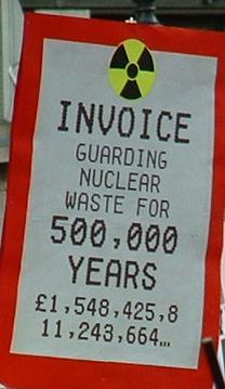 Cost of guarding nuclear waste