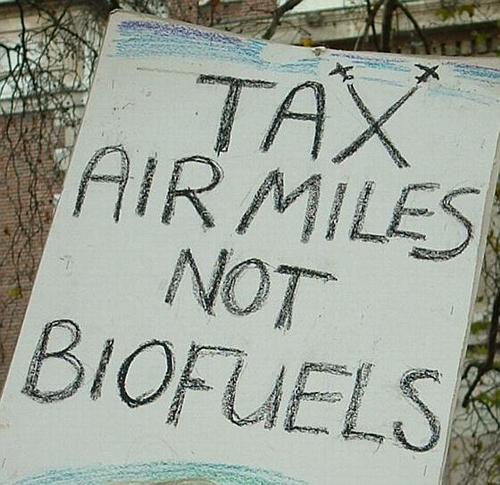 Tax air miles not biofuels
