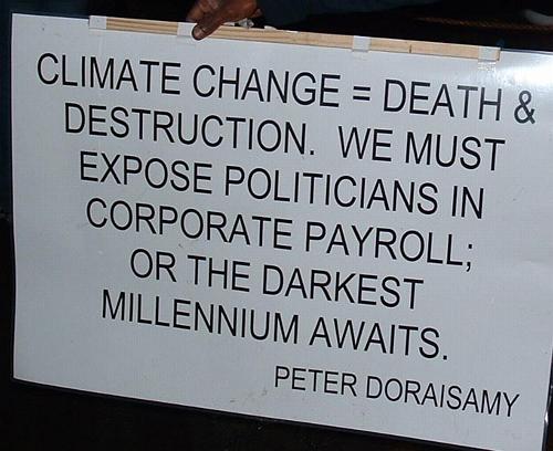 Climate change = death and destruction