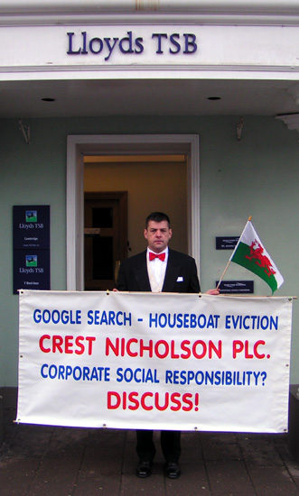 Flashback Earlier Protest Lloyds TSB Bank Cowbridge