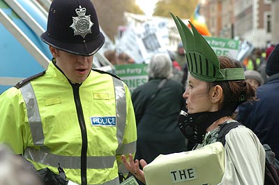 A clash of ideology (and headgear).