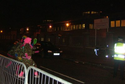 Clowns Slowly Rush the Fence