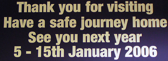 London Boat Show 2006 Do Not Arrive Too Early!