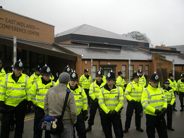 Police outside centre