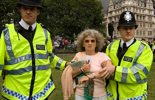 This woman was a demonstrator (August 2005)