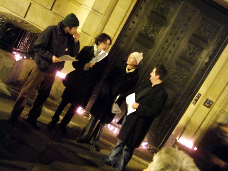 Reading out the names