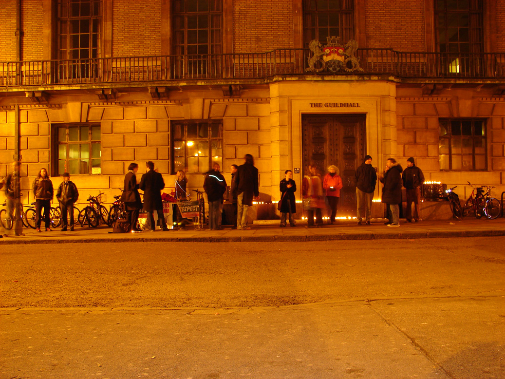 People begin to arrive