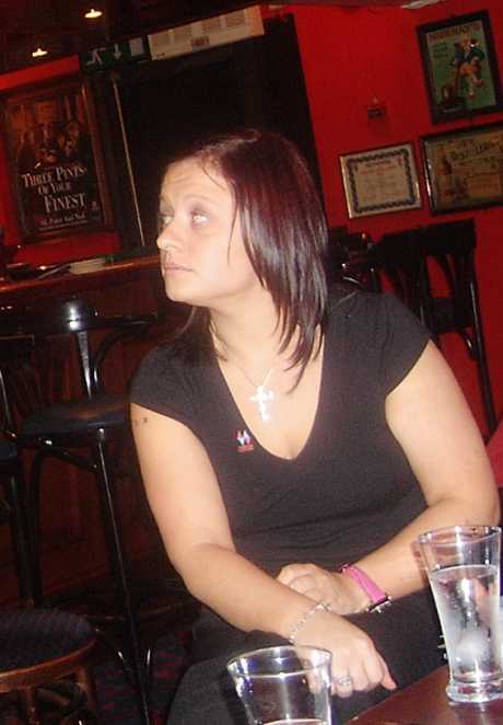 Joanne wearing her union badge